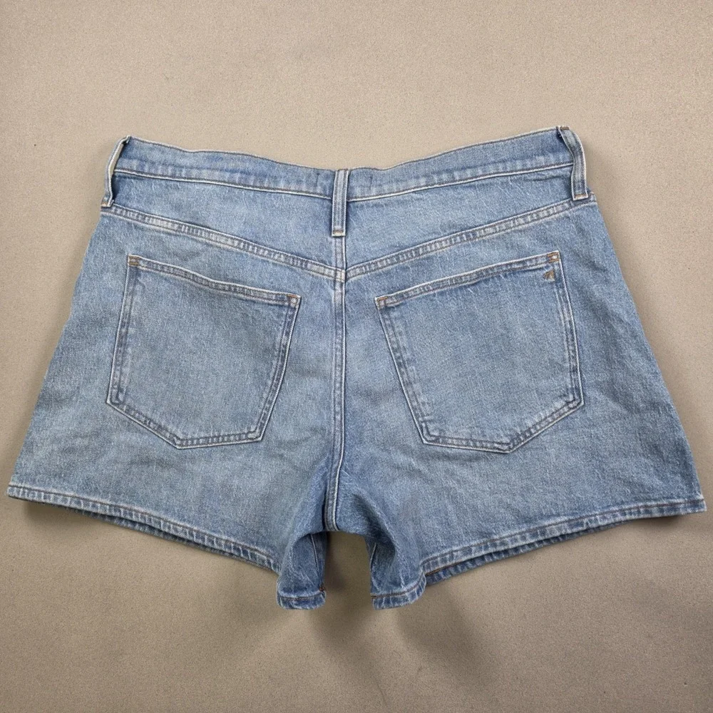 Madewell Perfect Mid-Length Jean Shorts Womens Size 33 Light Wash Denim NWT $75
